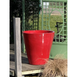 Cuvier Contemporain 52 Email Rouge de Goicoechea - POTIER CERAMISTE dans Pots en terre cuite