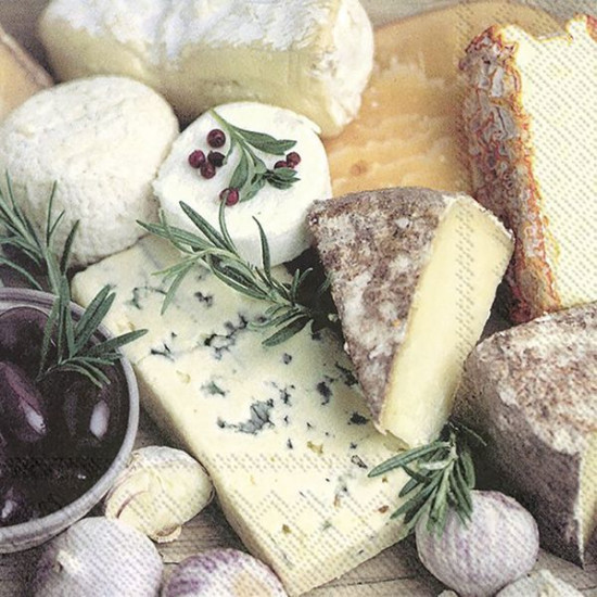 Serviette cocktail cheese selection de Home and table dans Serviette en papier