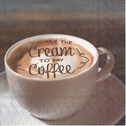 Serviette cocktail you are the cream de Home and table dans Serviette en papier