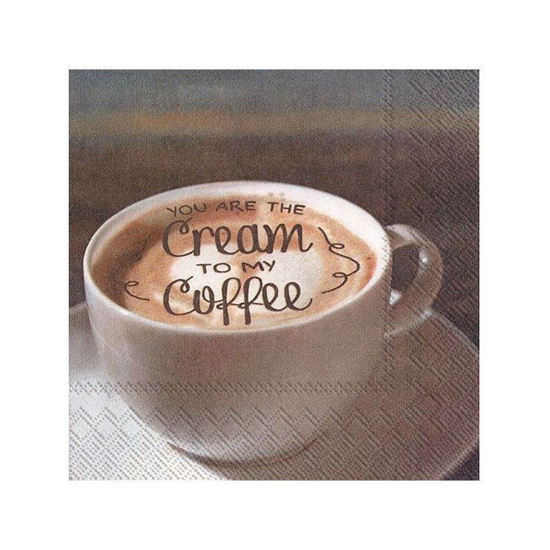 Serviette cocktail you are the cream de Home and table dans Serviette en papier