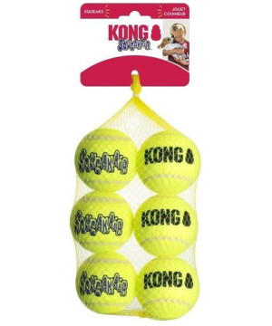 Kong squeakair balls 6-pack m - 6.4x6.4x6.4cm de Jouet KONG pour chien dans Jouets pour chiens