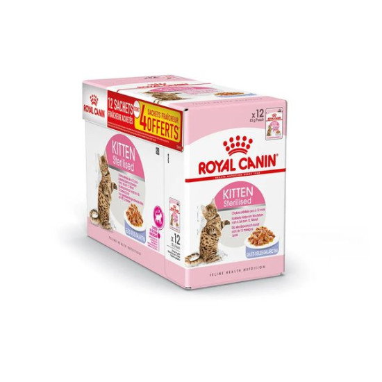 Kitten sterilised gelee 12x85g PROMO de Royal Canin - Croquette chien et chat dans Patees pour chats