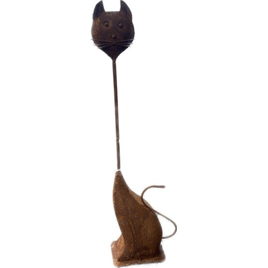 Chat assis rouille de Jardinerie Bordeaux Libourne Gironde dans Statue pour le jardin