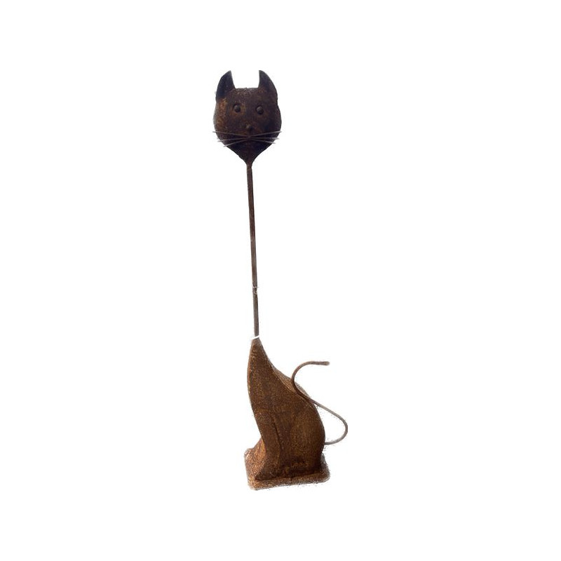 Chat assis rouille de Jardinerie Bordeaux Libourne Gironde dans Statue pour le jardin