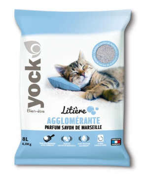 Litière bentonite savon marseille 6.8 kg de Croquettes YOCK pas cher dans Litiere pour chats