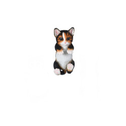 /Chat accroche barriere marron de Esschert design - deco maison et jardin dans Statue pour le jardin