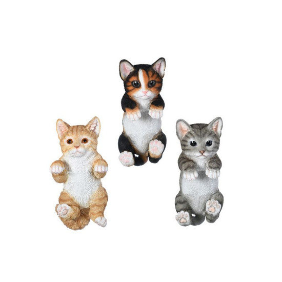 /Chat accroche barriere marron de Esschert design - deco maison et jardin dans Statue pour le jardin
