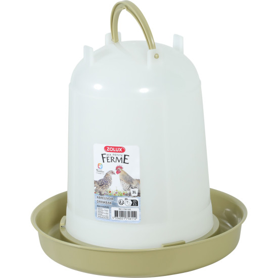 Abreuvoir 3l lichen pour poules et volailles de Zolux - Produit pour animaux dans Abreuvoirs pour poules