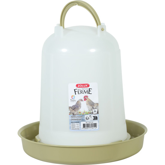 Abreuvoir 3l lichen pour poules et volailles de Zolux - Produit pour animaux dans Abreuvoirs pour poules