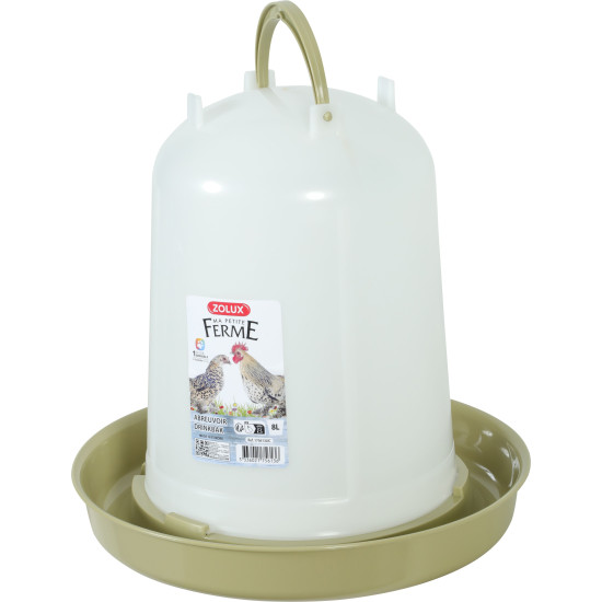 Abreuvoir 8l lichen pour poules et volailles de Zolux - Produit pour animaux dans Abreuvoirs pour poules