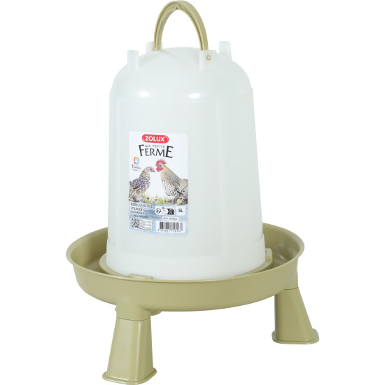 Abreuvoir pied 5l lichen pour poules/volailles de Zolux - Produit pour animaux dans Abreuvoirs pour poules