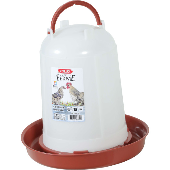 Abreuvoir 5l terra pour poules et volailles de Zolux - Produit pour animaux dans Abreuvoirs pour poules