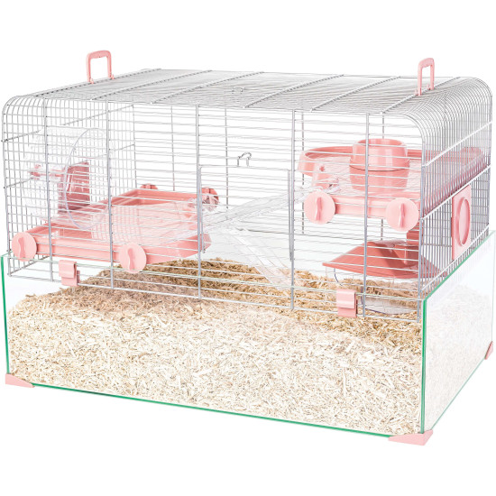 Cage panas colour 60 rose de Zolux - Produit pour animaux dans Cages pour rongeurs