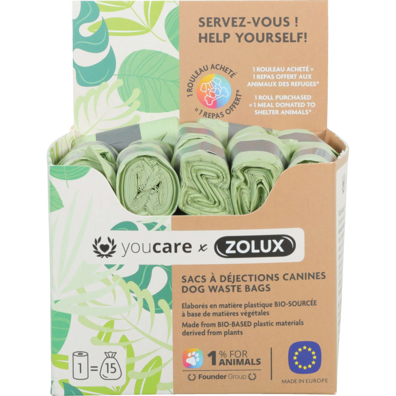 Sacs dejection 1x15 yc de Zolux - Produit pour animaux dans Soins et Hygiene pour chiens