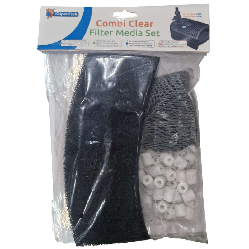 Kit media filtrant combi clear 2000-4000 de Superfish - Aquadistri - accessoires pour aquarium et bassin dans Pompe de bassin