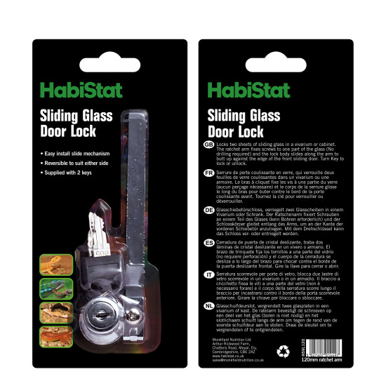 Serrure vivarium 120mm de Habistat, le matériel pour les reptiles dans Terrariums – Vivariums