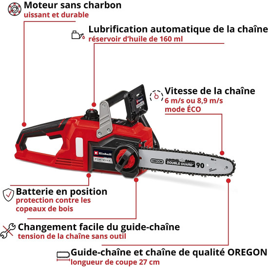 Tronçonneuse sans fil fortexxa 18/30 de Einhell - tondeuse et outil à batterie dans Tronçonneuses pour le jardin