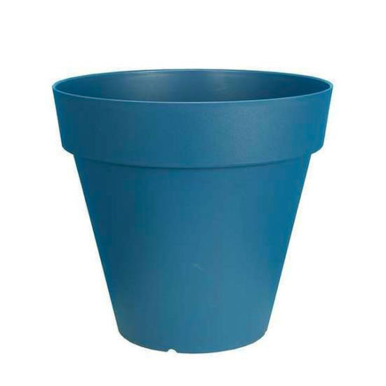 Pot Soleilla Rond 20 Bleu -Pot Riviera de Riviera - fabricant de Pots à reserve d'eau et sans réserve dans Pots en plastique