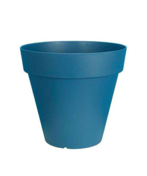 Pot Soleilla Rond 25 Bleu -Pot Riviera de Riviera - fabricant de Pots à reserve d'eau et sans réserve dans Pots en plastique