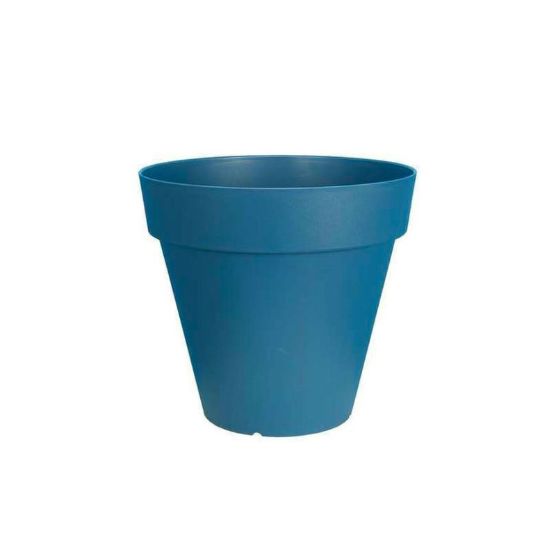 Pot Soleilla Rond 30 Bleu -Pot Riviera de Riviera - fabricant de Pots à reserve d'eau et sans réserve dans Pots en plastique