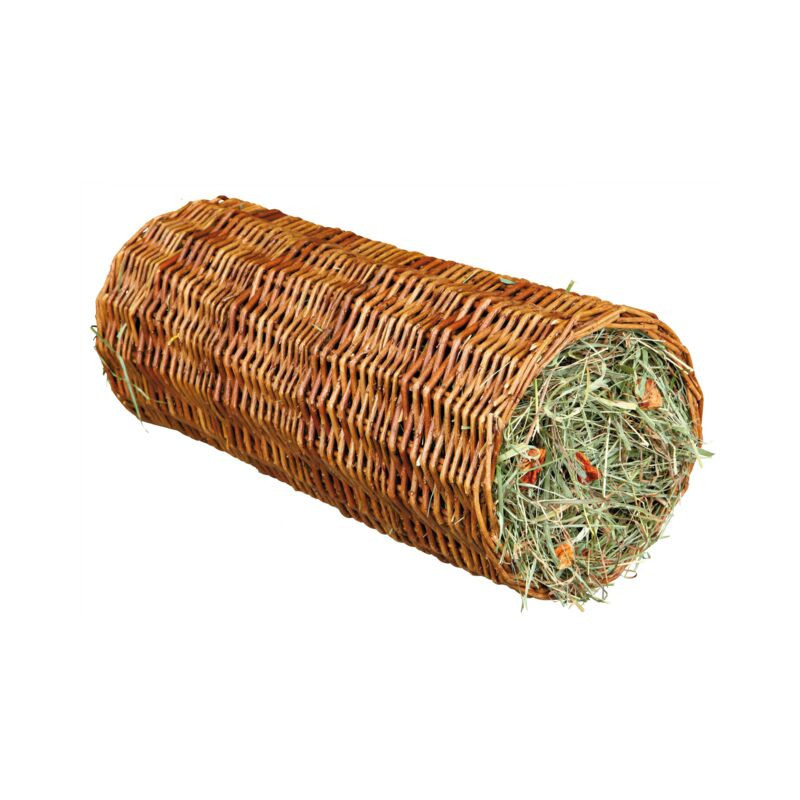 Tunnel en osier foin/carotte. 15x33cm. 110 g de Trixie - Produit pour animaux dans Friandises pour rongeurs