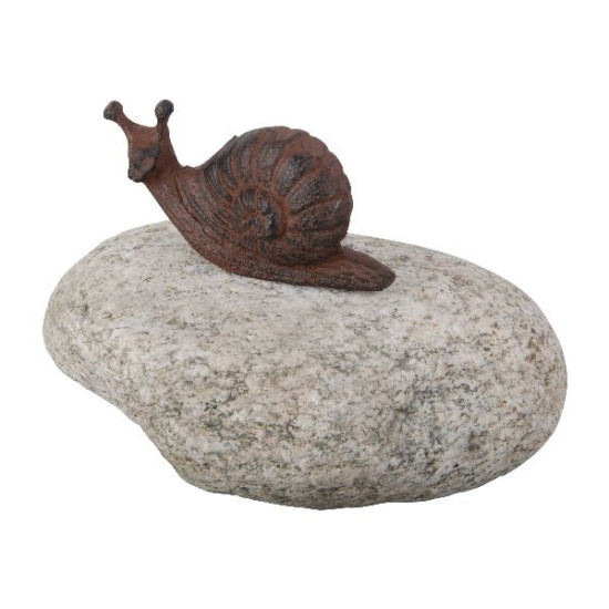 Escargot sur galet de Esschert design - deco maison et jardin dans Statue pour le jardin
