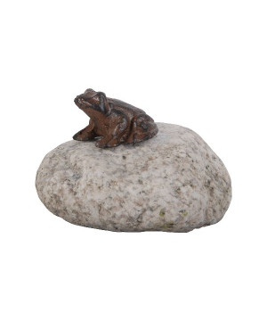Grenouille sur galet de Esschert design - deco maison et jardin dans Statue pour le jardin