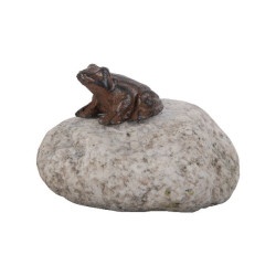 Grenouille sur galet de Esschert design - deco maison et jardin dans Statue pour le jardin