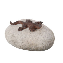 Lezard sur galet de Esschert design - deco maison et jardin dans Statue pour le jardin