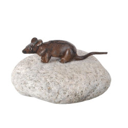Souris sur galet de Esschert design - deco maison et jardin dans Statue pour le jardin