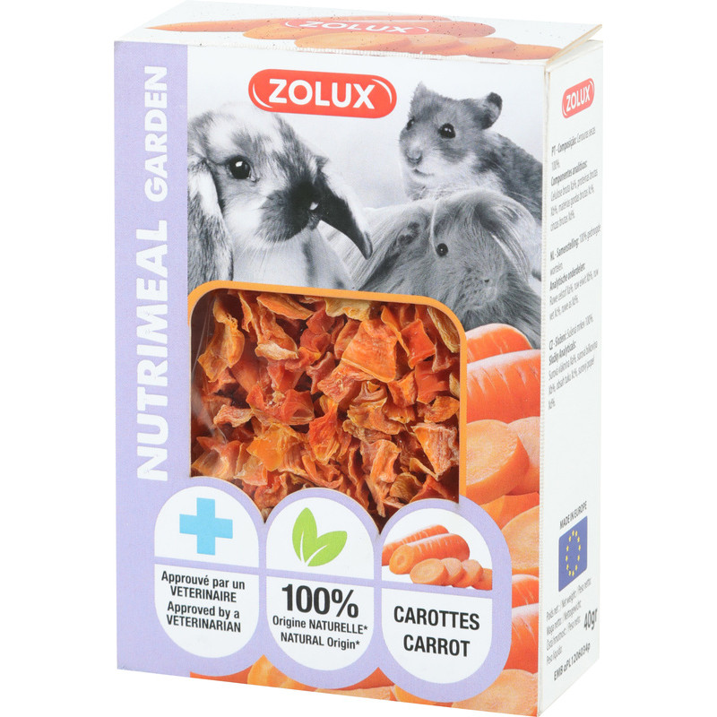Snack carotte nutrimeal3 garden 40gr de Zolux - Produit pour animaux dans Nourriture pour rongeurs