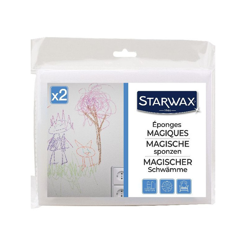 Eponges Magiques X2 Starwax de Jardinerie Bordeaux Libourne Gironde dans Entretien de la maison