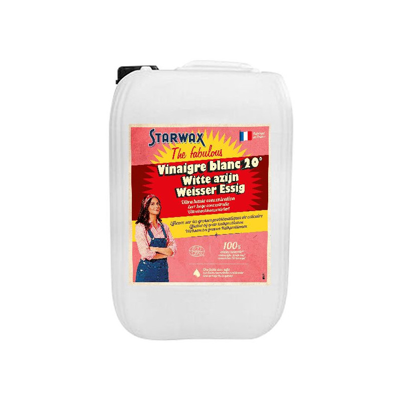 Vinaigre Blanc Fabulous 20° 10L Starwax de Jardinerie Bordeaux Libourne Gironde dans Entretien de la maison