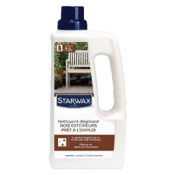 Nettoyant Dégrisant Bois Extérieurs 1L Starwax de Starwax et Briochin - multi-spécialiste de solutions d’entretien dans Entre...
