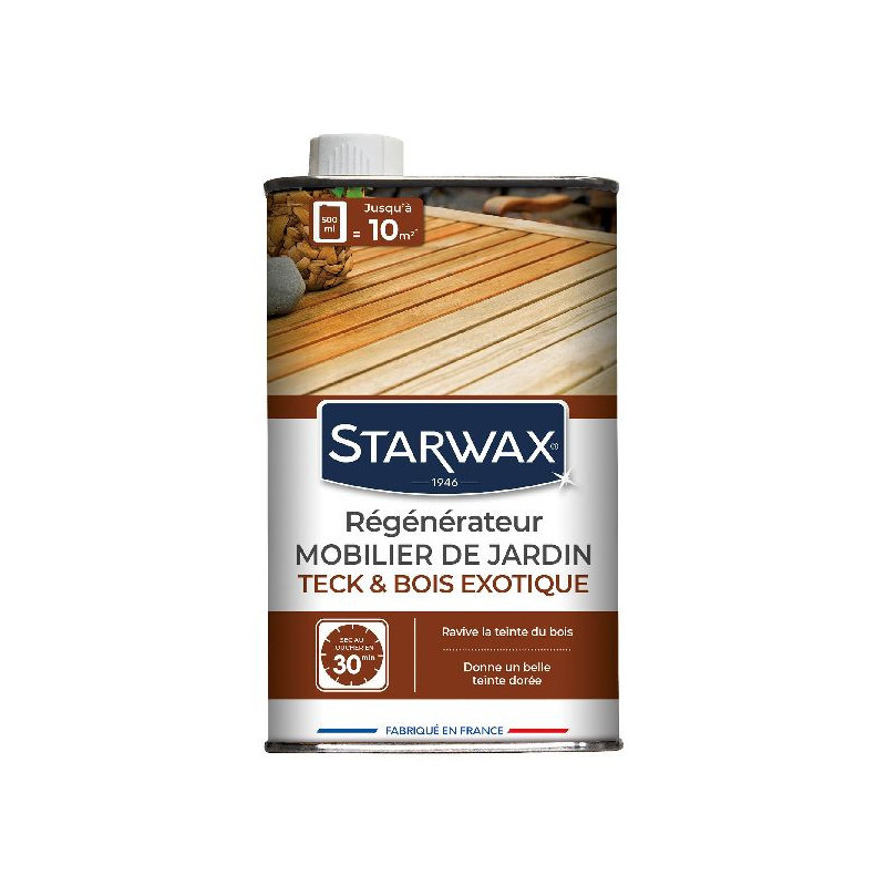 Régénérateur Teck Et Bois Exotique 500Ml Starwax de  dans Entretien meubles de jardin