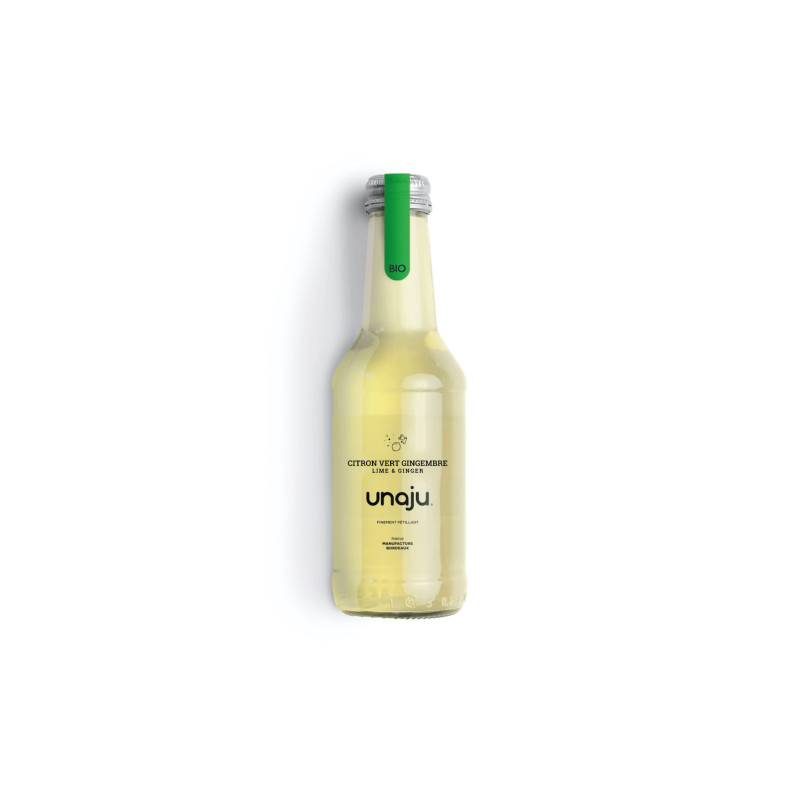 UNAJU CITRON VERT GINGEMBRE 25CL de Unaju - Les jus pétillants de Bordeaux dans 🥛 Boissons sans alcools