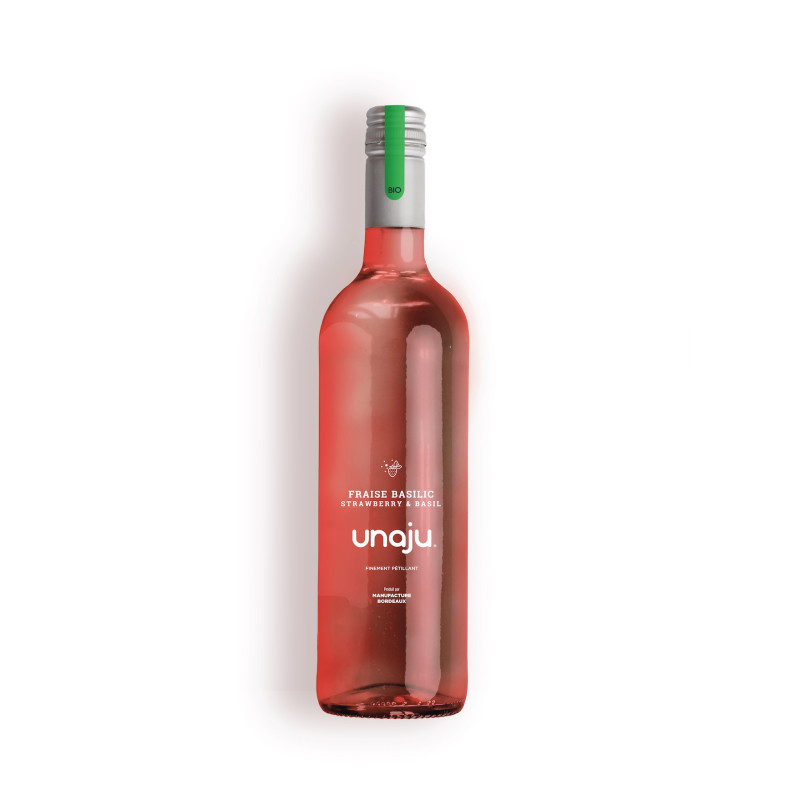 UNAJU FRAISE BASILIC 75CL de Unaju - Les jus pétillants de Bordeaux dans 🥛 Boissons sans alcools