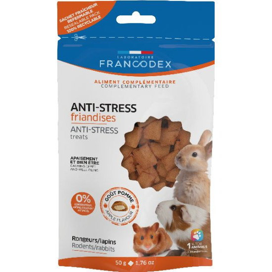 Friandise antistress nac 50g de Francodex - anti puce et soin pour chien et chat dans Friandises pour rongeurs