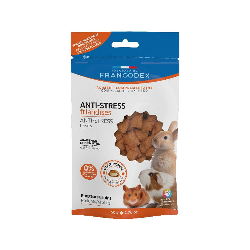 Friandise antistress nac 50g de Francodex - anti puce et soin pour chien et chat dans Friandises pour rongeurs