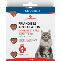 Friandises articulation x12 chanvre krill chat de Francodex - anti puce et soin pour chien et chat dans Friandises pour chats
