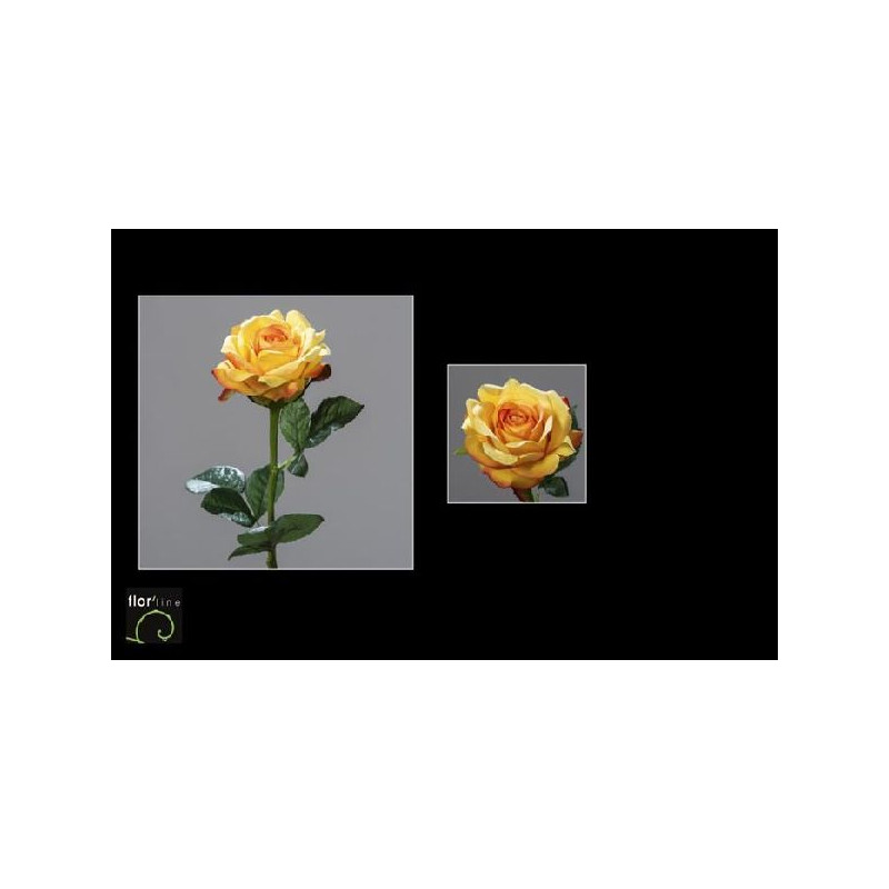 Tige rose ouverte 51cm jaune de Jardinerie Bordeaux Libourne Gironde dans Plantes artificielles