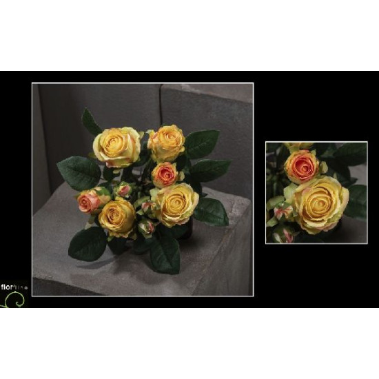 Bouquet rose 30cm jaune de Jardinerie Bordeaux Libourne Gironde dans Plantes artificielles