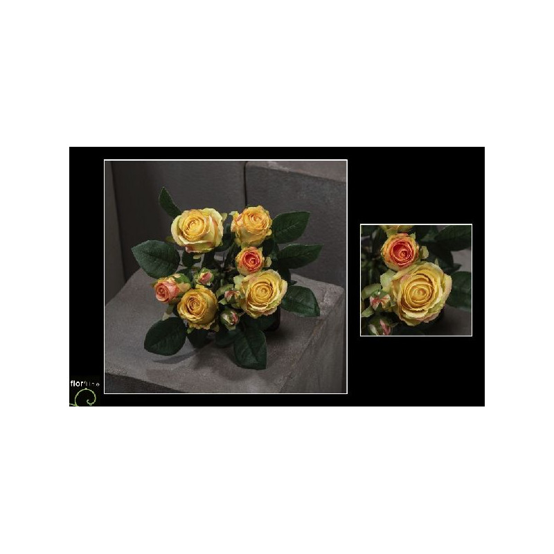Bouquet rose 30cm jaune de Jardinerie Bordeaux Libourne Gironde dans Plantes artificielles