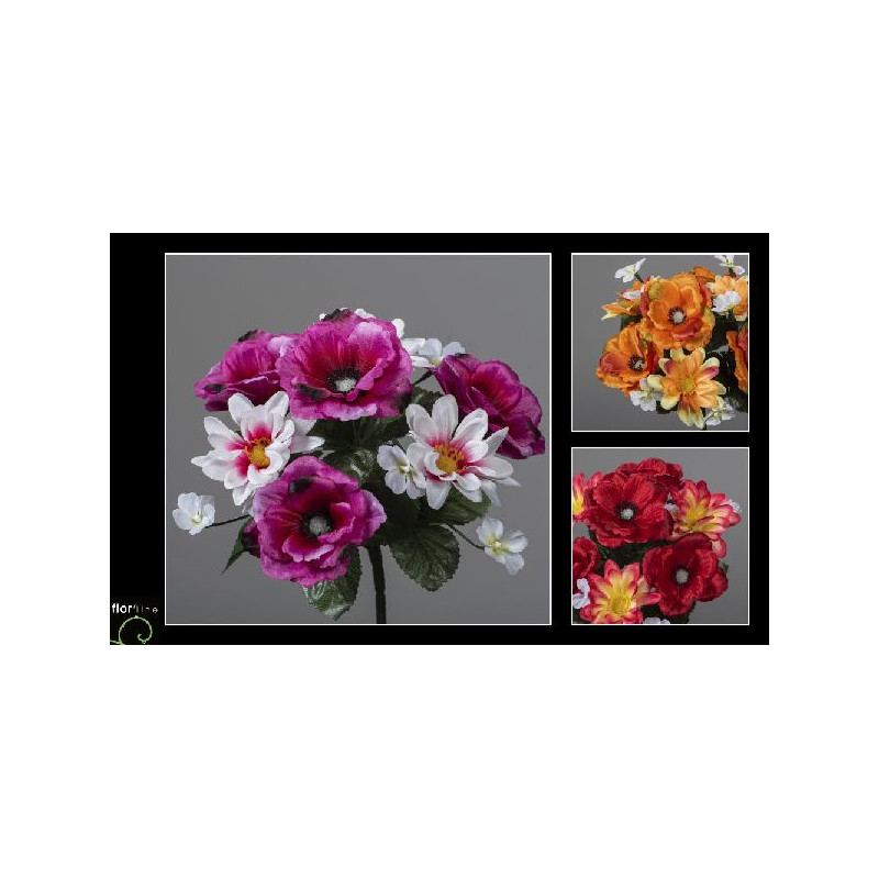 Piquet anemone gerbera 7 tiges 25cm de Jardinerie Bordeaux Libourne Gironde dans Plantes artificielles