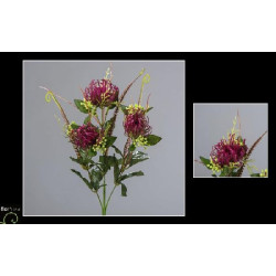 Tige protea 82cm vert/fuchsia de Jardinerie Bordeaux Libourne Gironde dans Plantes artificielles