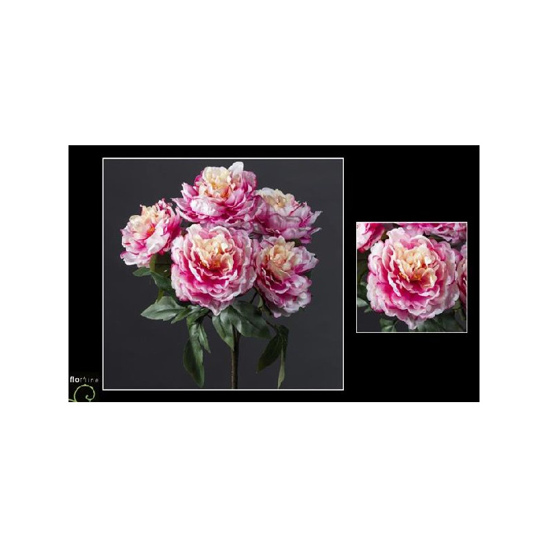 Bouquet pivoine 45cm saumon/rose de Jardinerie Bordeaux Libourne Gironde dans Plantes artificielles