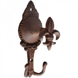 Crochet double fleur de lys de Esschert design - deco maison et jardin dans Porte manteau - patère