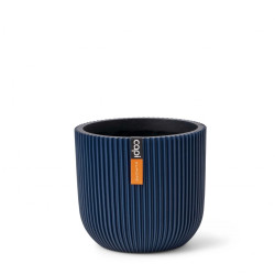 /Pot boule Groove 17x15 bleu foncé de Capi Europe - Cache et pot décoratifs design dans Produits désactivés