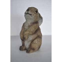 Lapin polyresine aspect bois de Jardinerie Bordeaux Libourne Gironde dans Sculpture et sujet