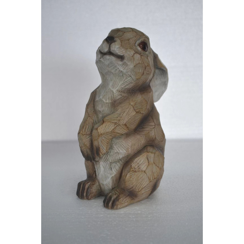 Lapin polyresine aspect bois de Jardinerie Bordeaux Libourne Gironde dans Sculpture et sujet